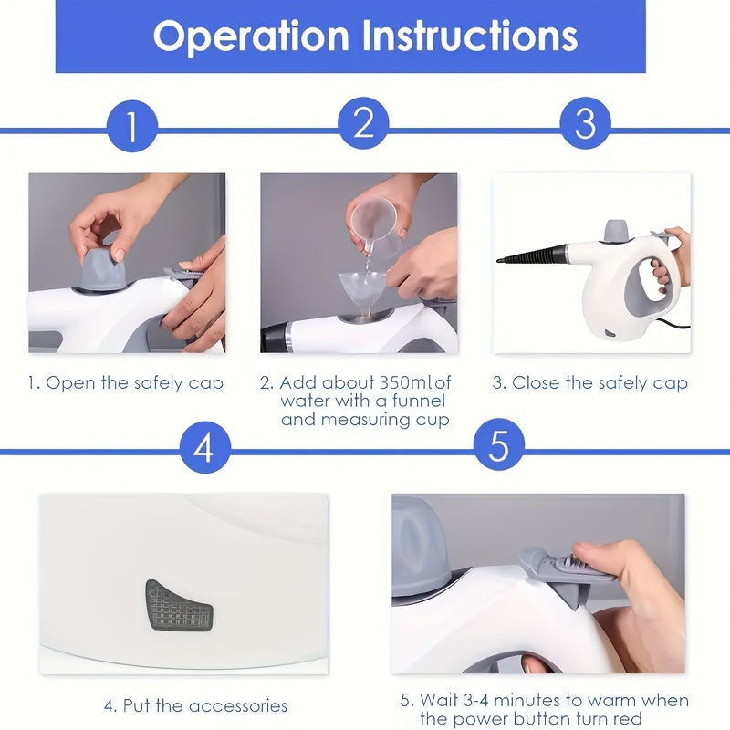 Handheld Multi-Surface Pressurized Steam Cleaner