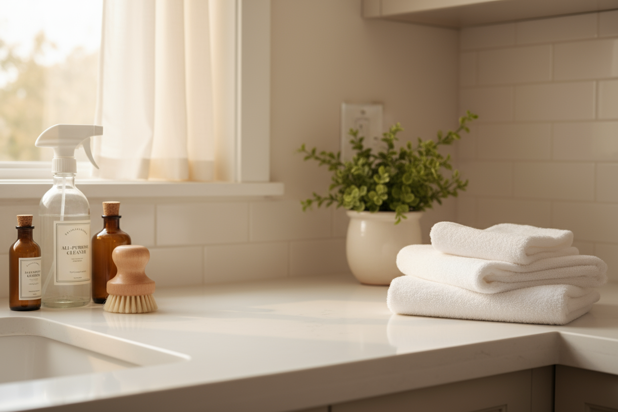 another homey cleaning vibe this is for the Botton of the website